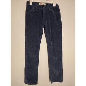 Levis 511 Slim Corduroy Pants Blue Gray 30x30 Womens 20 Reg 7165-826